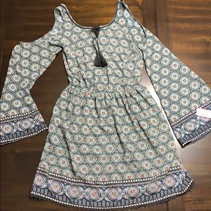 NWT Xhilaration Blue Cold Shoulder Dress